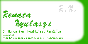 renata nyulaszi business card